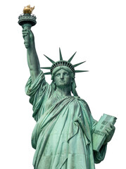 Fototapeta premium Statue of Liberty with transparent background, iconic US landmark