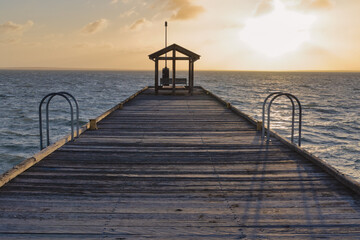 Fototapeta premium Pier Overlooking the Ocean at Ceduna, Australia