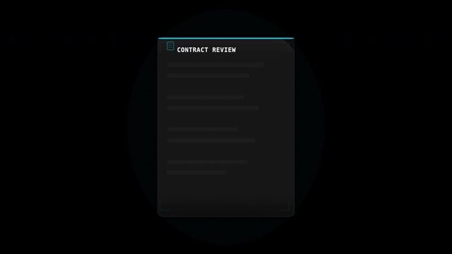 Digital document contract review on dark background, suitable for business, legal, finance concepts, online agreements, professional documents, documentation.