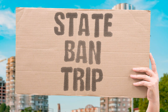 "State Ban Trip" State-level abortion bans force patients to travel long distances for care. STATE. BANS. PATIENTS. DISTANCES. CARE.