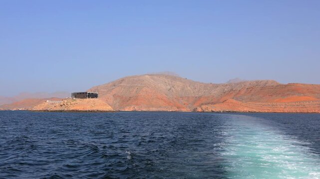 Historic Telegraph Island in Khor Ash Sham, Musandam Peninsula, Oman