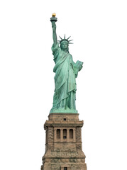 Fototapeta premium Statue of Liberty isolated on transparent background, NYC landmark
