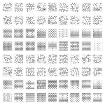 Landscape Architecture CAD Hatch Pattern Set Grass Water Stone Wall Texture Elements Collection
