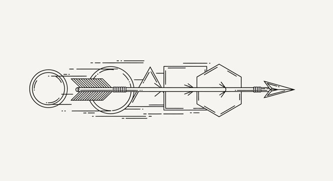 Detailed diagram of mechanical arrow.