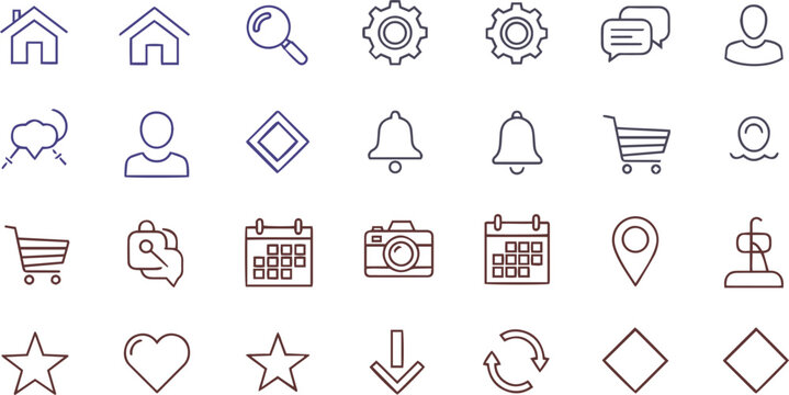Minimalist Modern Business and Social Media Vector Symbols