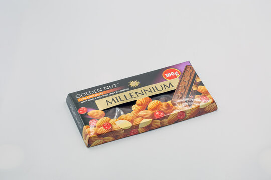 Millennium Golden Nut dark chocolate with almonds and cranberries