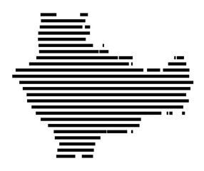 Fototapeta premium Symbol Map of the Landkreis Bad Kissingen (Bayern, Germany) showing the county with a pattern of just a few black lines
