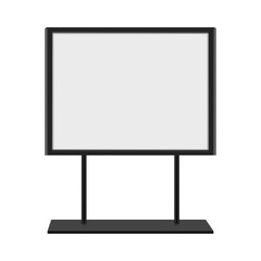 Fototapeta premium Horizontal blank sign holder mockup for advertising, branding, menu, information and retail display isolated on white background. Vector illustration