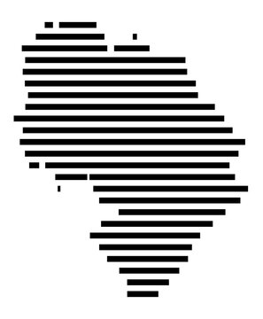 Symbol Map of the Landkreis Bernkastel-Wittlich (Rheinland-Pfalz, Germany) showing the county with a pattern of just a few black lines