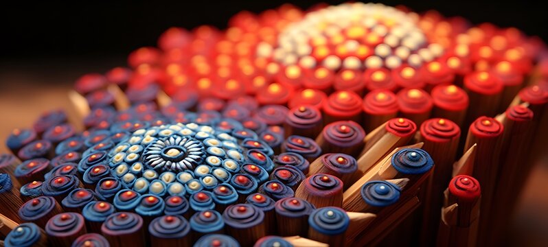 rafflesia arnoldii shaped matchstick carving,generative AI