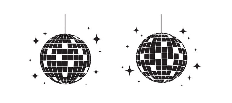 Gemini said

A shiny vector illustration of a black and white easter egg decorated like a silver disco ball mirror sphere with a ribbon for a retro party celebration