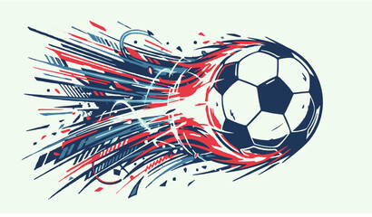 Soccer Ball Motion Trail Speed Effect Vector Illustration © Karimul