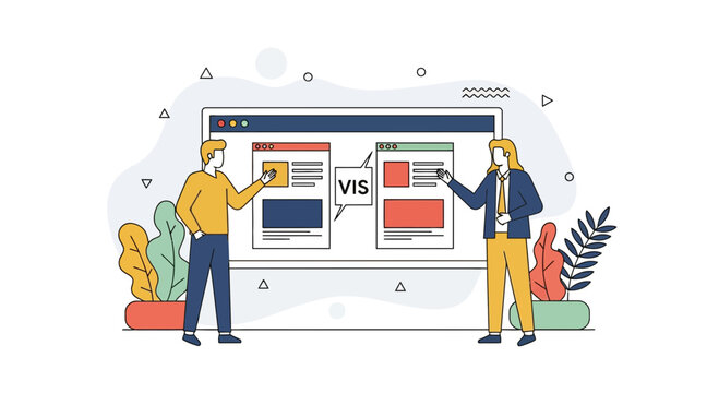 People collaborate on digital file management using a team collaboration platform with graphics.