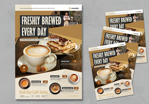 A4 or US Letter Flyer for Coffee Bar Offer
