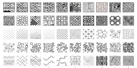 Monochrome seamless geometric vector pattern featuring vintage floral ornaments and repeat tile elements for fashion textile design and retro wallpaper decor © Kulsum