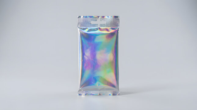 Holographic booster pack mockup for trading cards