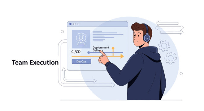 DevOps Engineer Planning CI/CD Pipeline with Team Execution