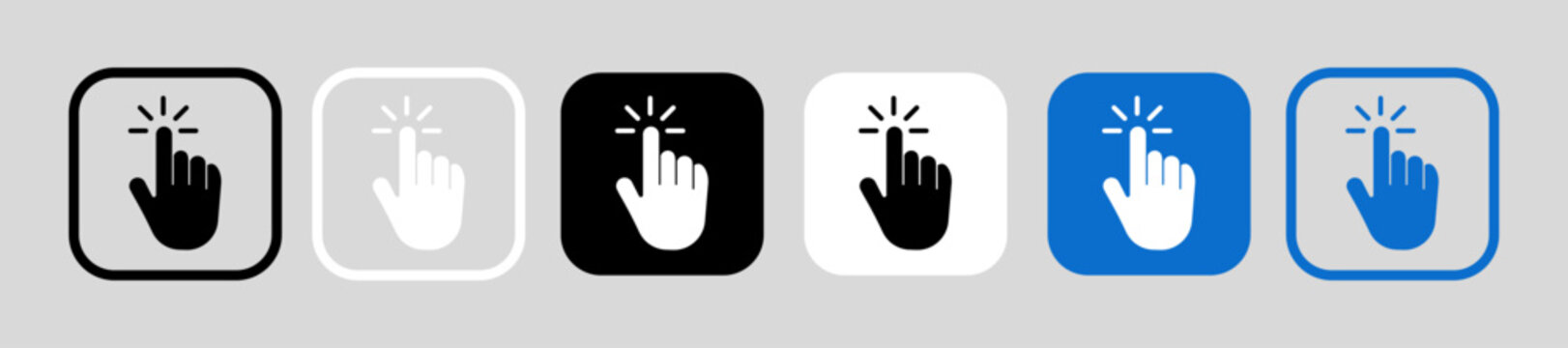 Hand click icon logo design. pointer sign and symbol. hand cursor icon.