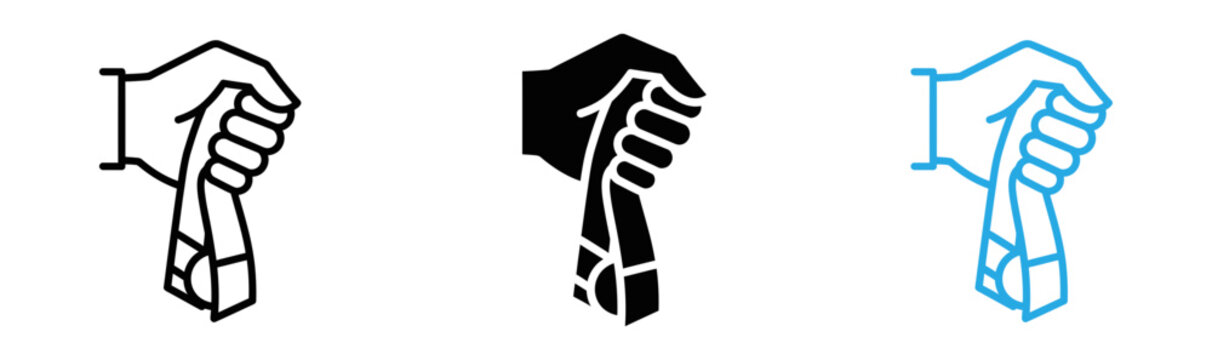 Hand holding crystal icon set line solid and outline styles
