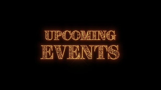 bright gold upcoming events background presentation animation