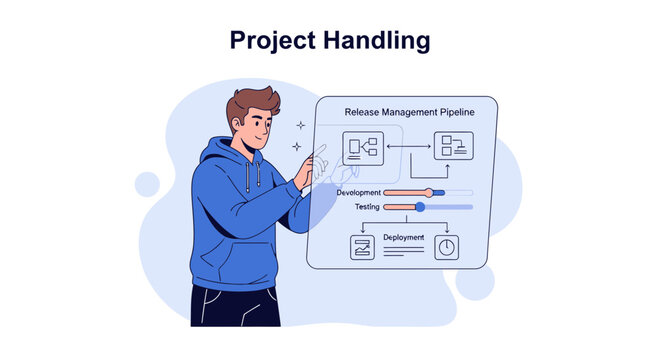 Project Management Workflow Diagram by Man