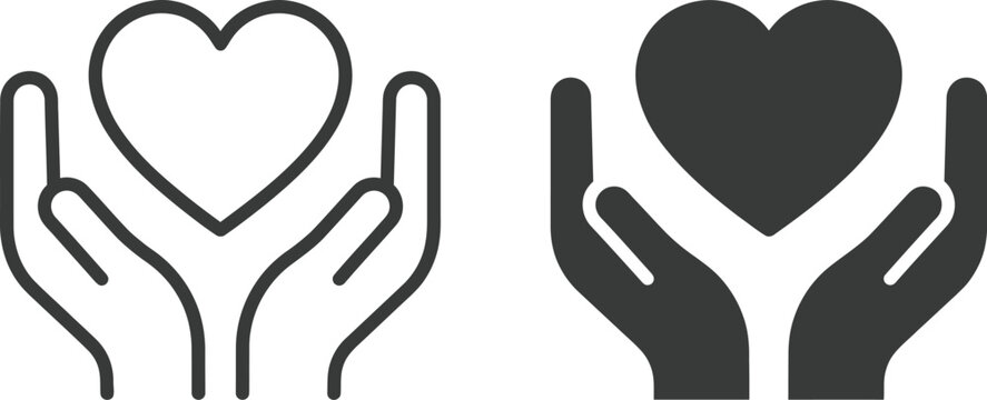 Hands holding a heart icon serve as a symbolic representation of care and compassionate protection.