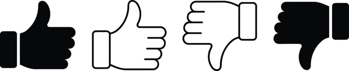 Thumbs up and thumbs down feedback icons set vector illustration.  © Alhamdulillah 