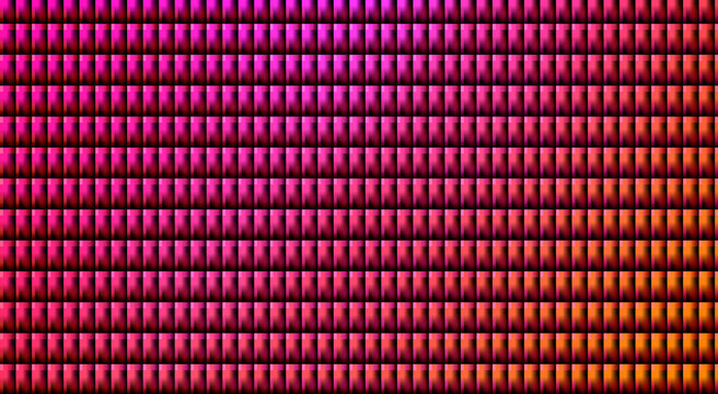 Modern abstract background with a striking geometric pattern and a vivid color gradient from magenta to orange, creating a dynamic visual texture
