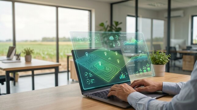 Smart agriculture dashboard with crop monitoring interface