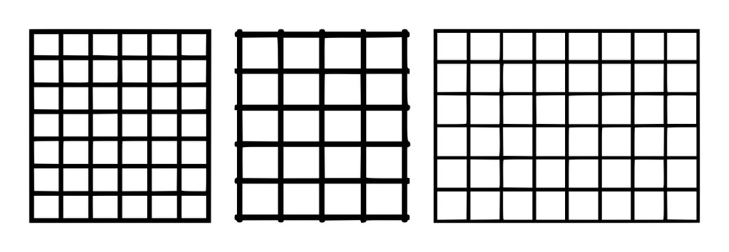 UX wireframe grid set with solid black icon on white background featuring wireframe, grid, iconography with vector graphics and illustration