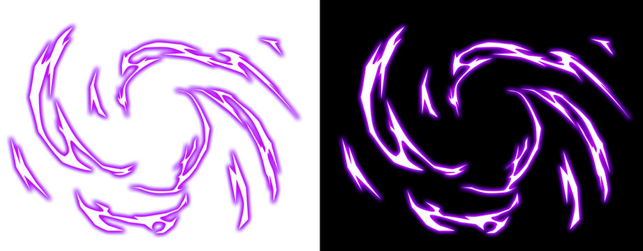 Japanese Anime Lightning Effect Vector Game VFX 04 magic
