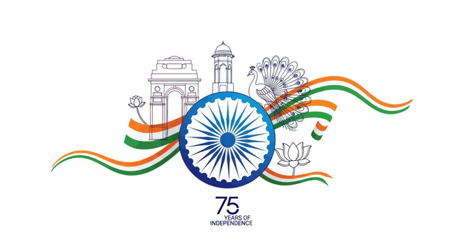 India Independence Day 75 Years Celebration Emblem