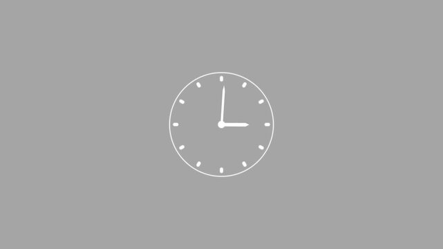 Analog clock spinning animation loop, alpha channel included. Timelapse of spinning clock animation in 12 Hour. Seamless motion animated footage.4k video