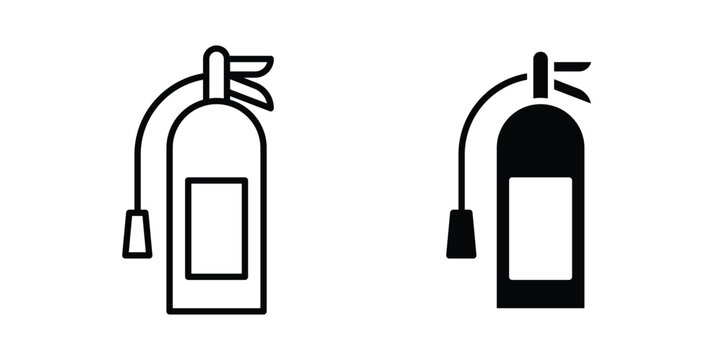 Fire extinguisher icon editable vector. Solid and line icons.