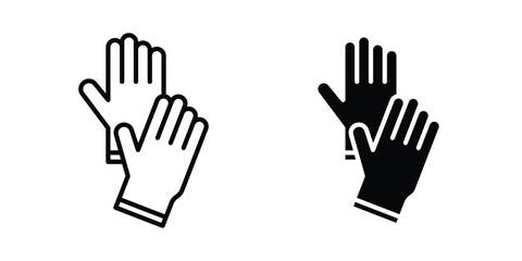 Fototapeta premium Glove icon editable vector. Solid and line icons.