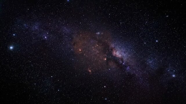 A vibrant cosmic scene, bursts of light, sparkling amidst the endless dark
