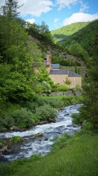 Church of Salau, a mountain village in the Ari&egrave;ge Pyrenees in southwestern France