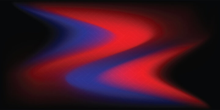 Abstract geometric background with neon red and blue glow on dark maze pattern. Futuristic tech design for wallpaper or landing page