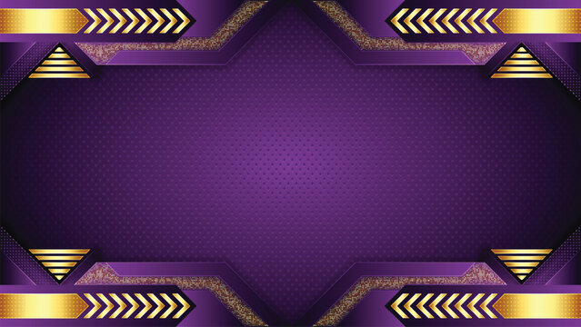Retro purple and gold pixel art frame