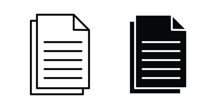 papers icon editable vector. Solid and line icons.