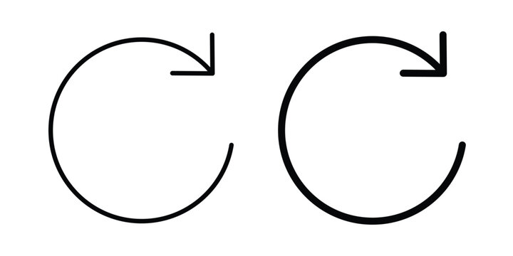 Refresh icon editable vector. Solid and line icons.