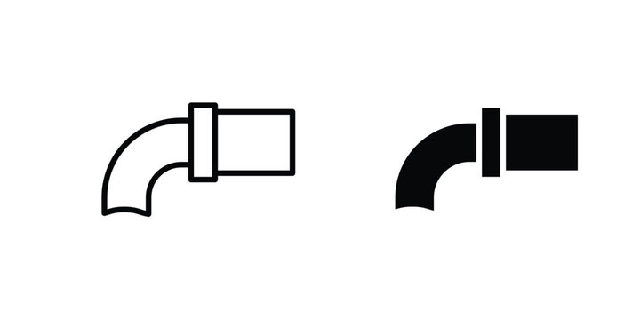 Sewage icon editable vector. Solid and line icons.