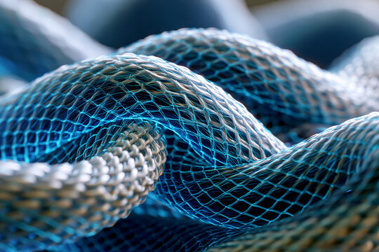 Woven white graphene fiber technical textile texture.