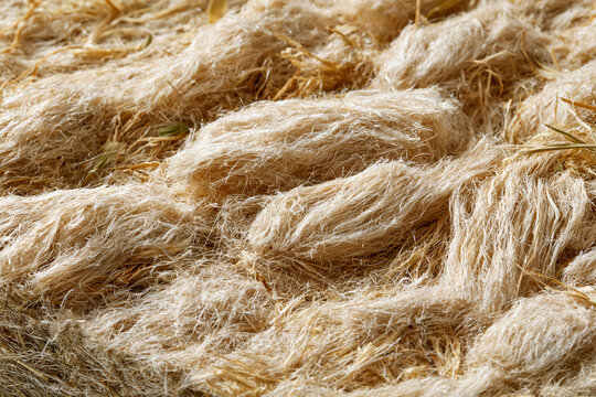 Sustainable compressed hemp fiber insulation texture.