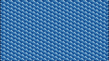 Seamless Japanese Seigaiha Ocean Wave Scale Pattern Blue © Ali