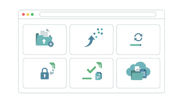 A screenshot of various security and technology icons.