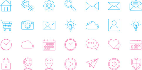 Smart Saving and Document Organization Outline Icons © Nasima