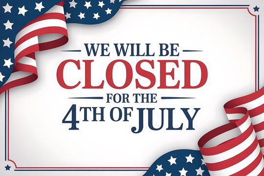 4th of July Business Closure Sign