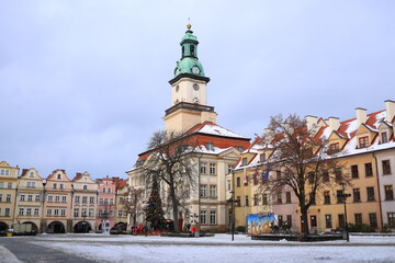 Fototapeta premium New year in Jelenia góra city old town i nwinter