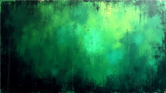 Vector Abstract texture, evocative atmospheric canvas painting, melding hues verdant emerald, creating sense space